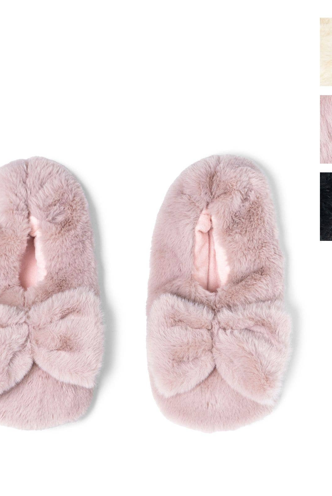 microwavable plush heated slippers with weighted spa bead upper colors available