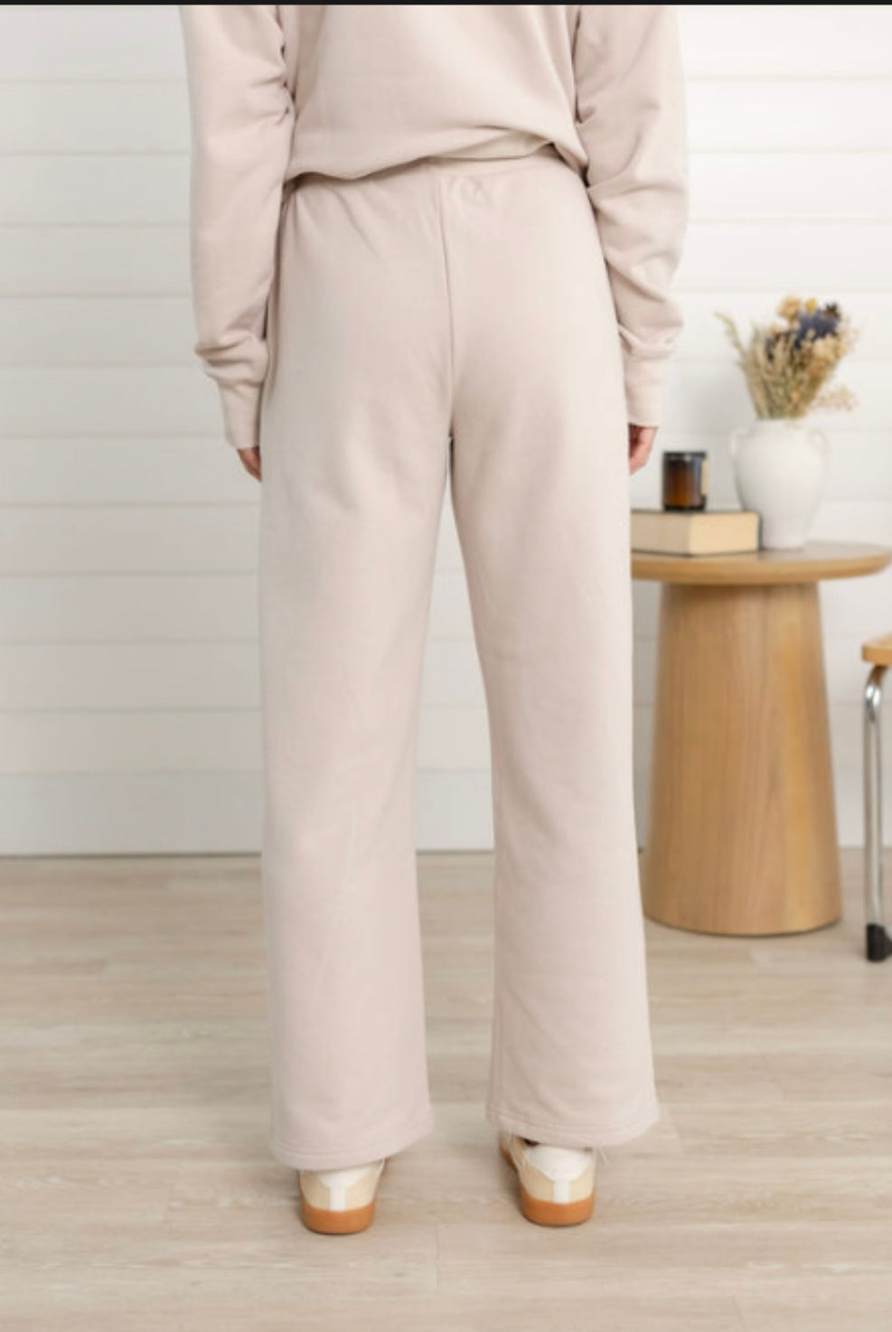 mac and me straight leg athleisure pants back view