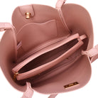 Showing the interior portion of the Brookly tote with the compartments and the tote inside.
