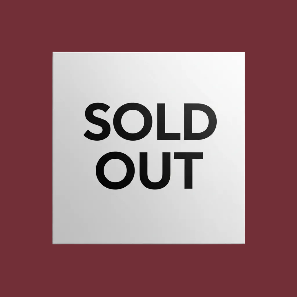 sign saying this item in wine color is sold out